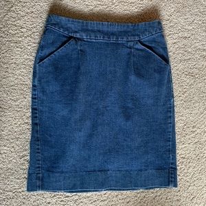 J. Crew jean skirt
